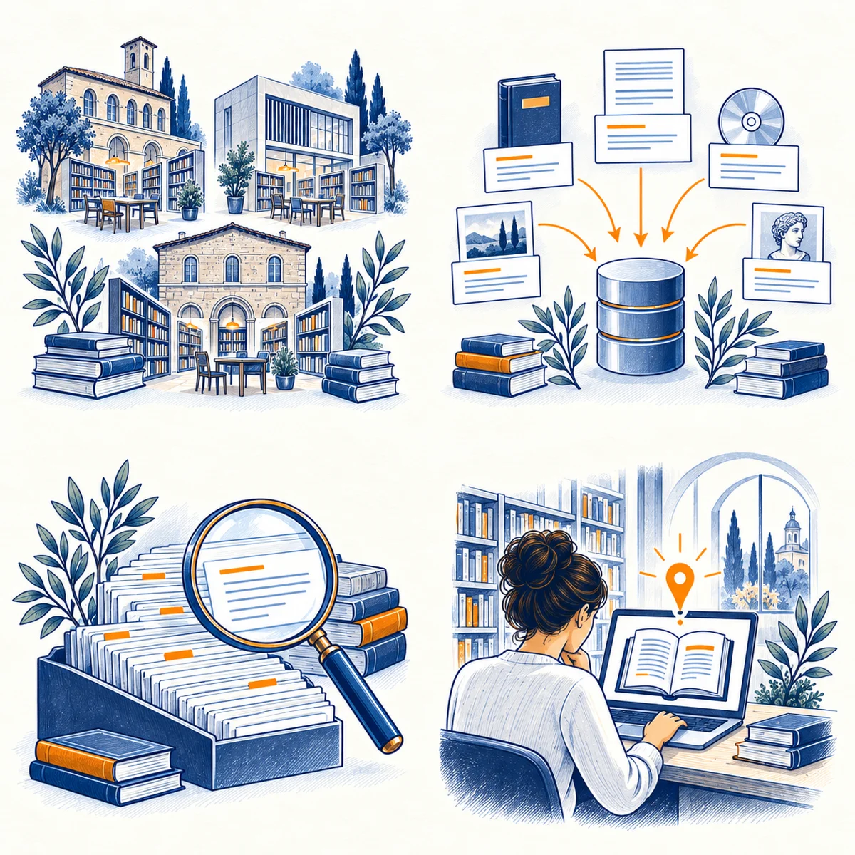 Illustrazione: Biblioteche